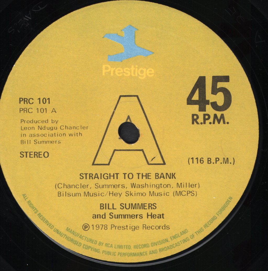 Bill Summers And Summers Heat - Straight To The Bank - 12 Inch