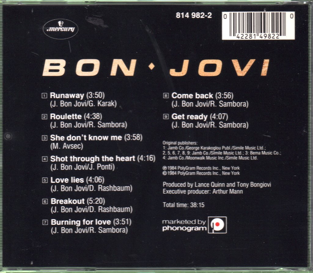 Bon Jovi - Bon Jovi - Cd