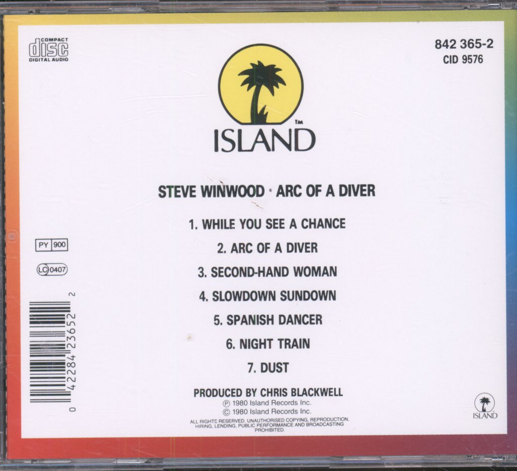 Steve Winwood - Arc Of A Diver - Cd
