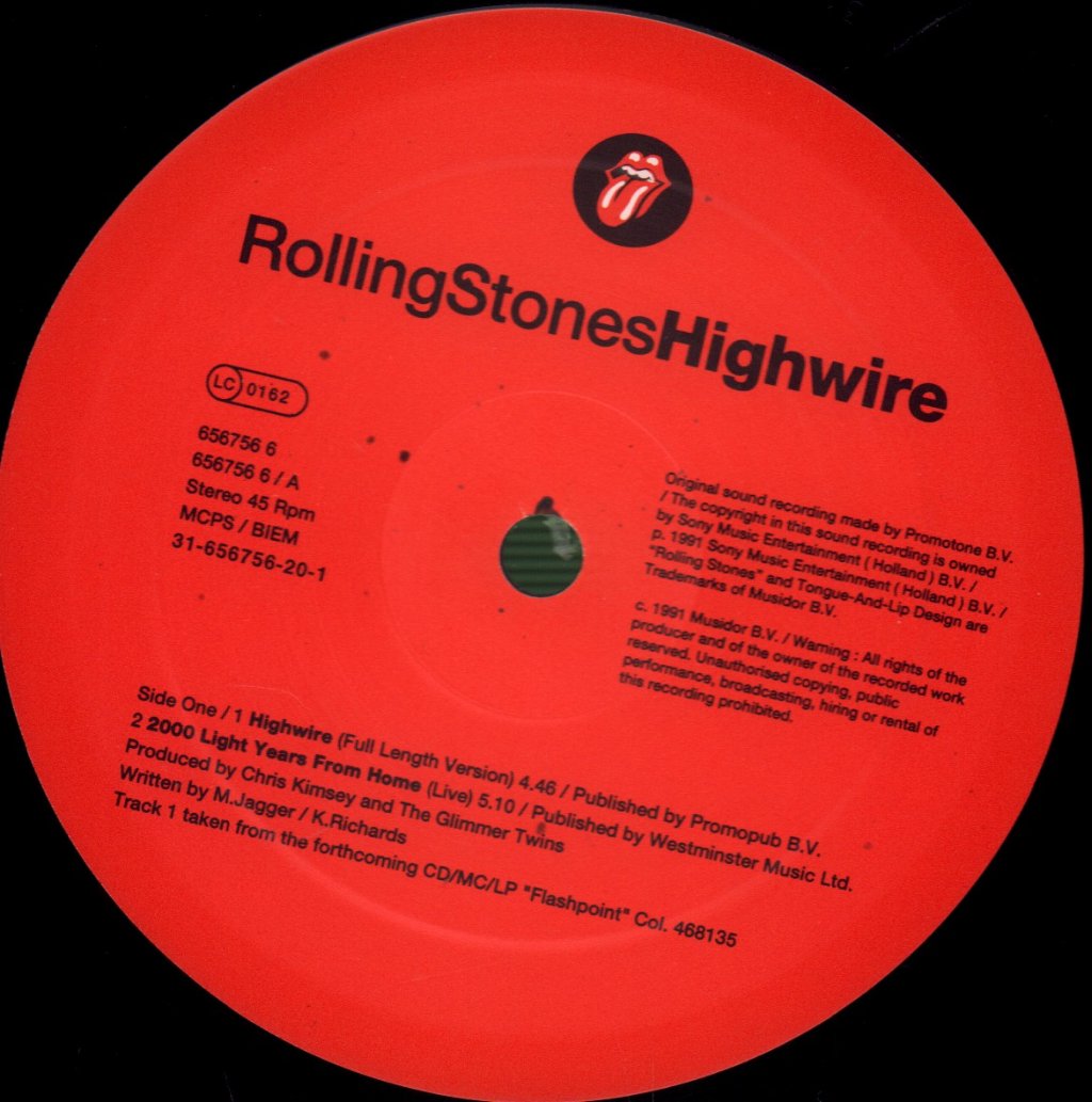 Rolling Stones - Highwire - 12 Inch