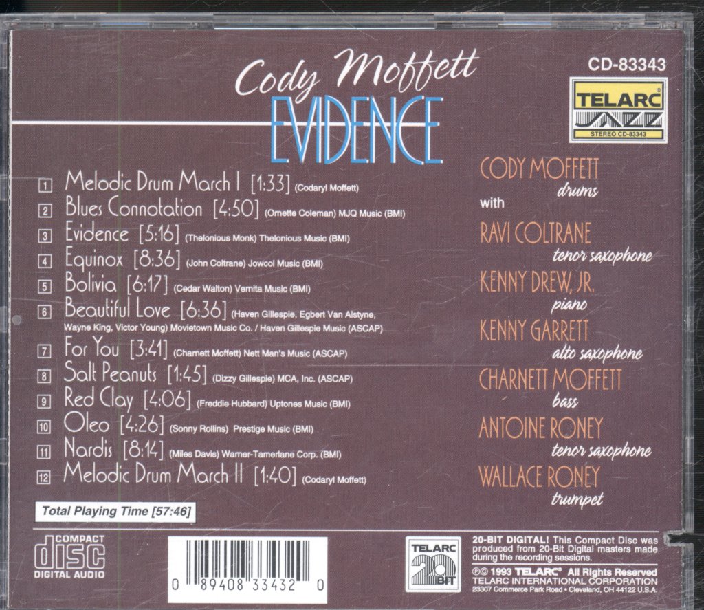 Cody Moffett - Evidence - Cd
