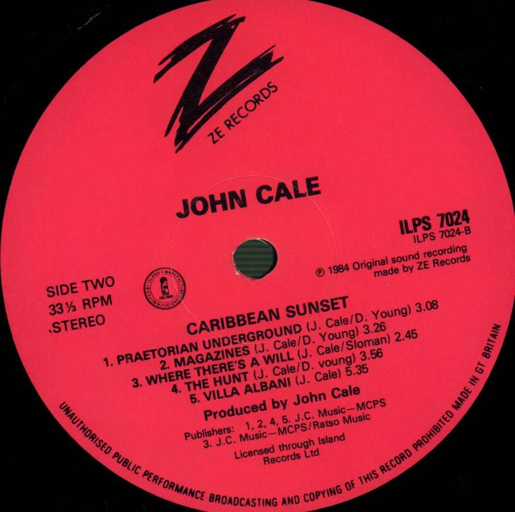 John Cale - Caribbean Sunset - Lp