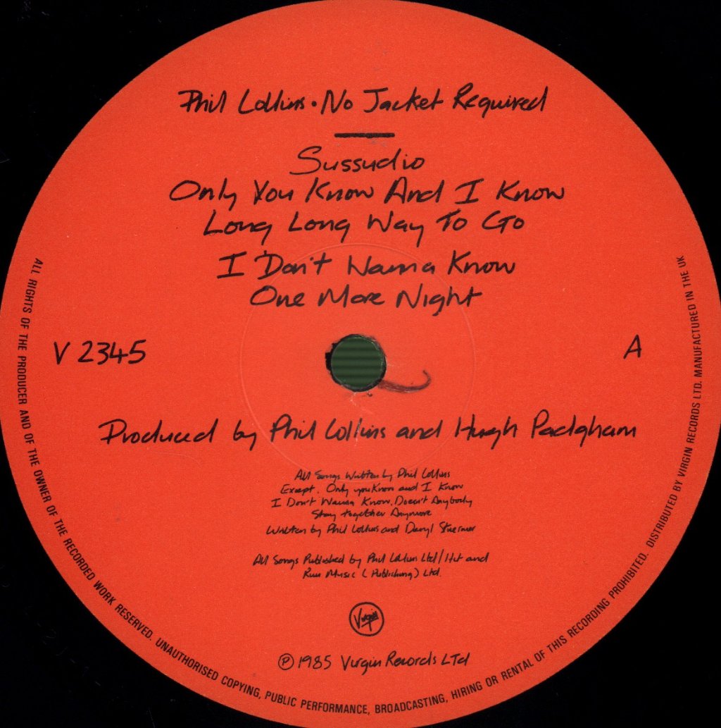 Phil Collins - No Jacket Required - Lp