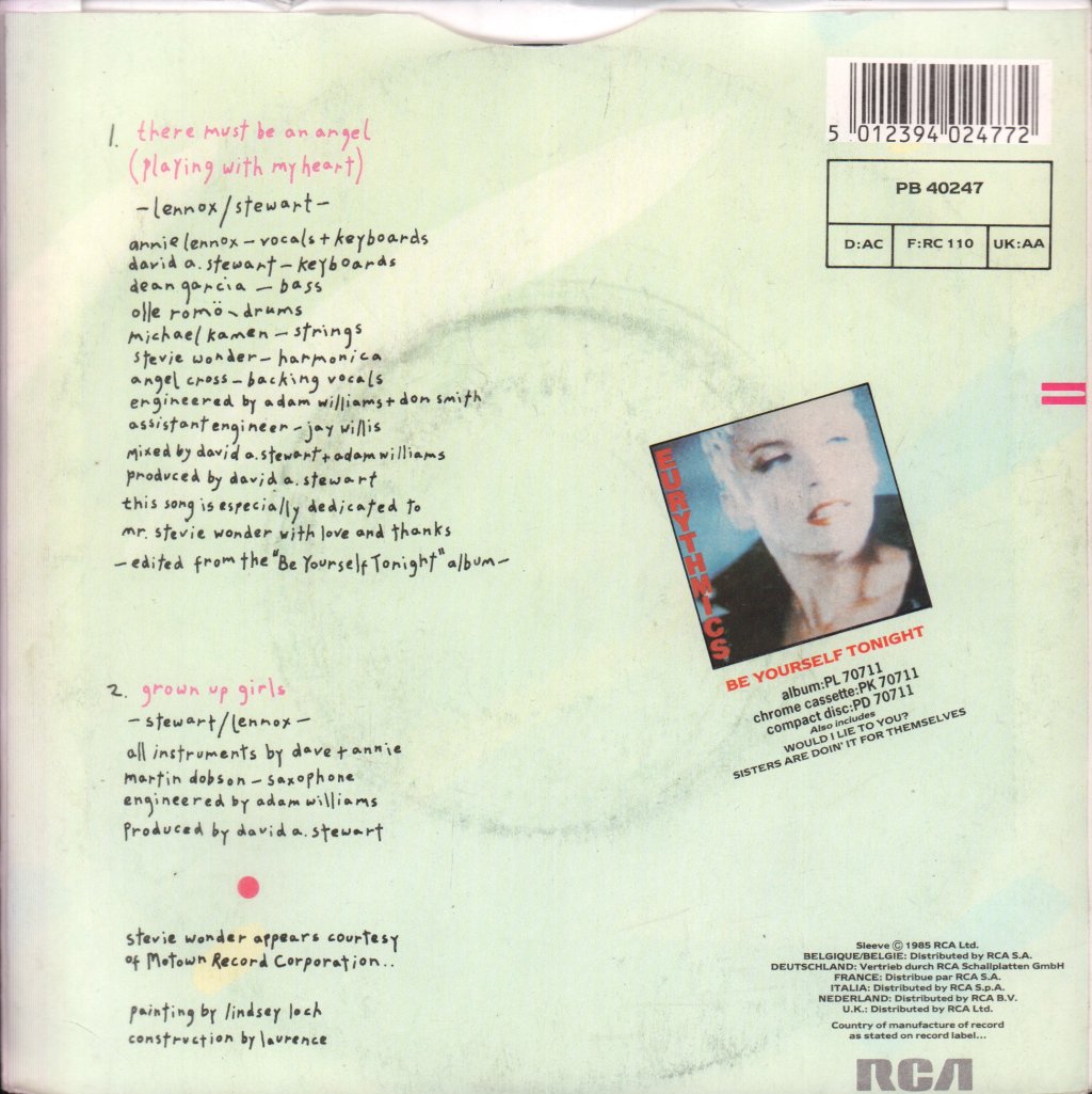Eurythmics - There Must Be An Angel - 7 Inch