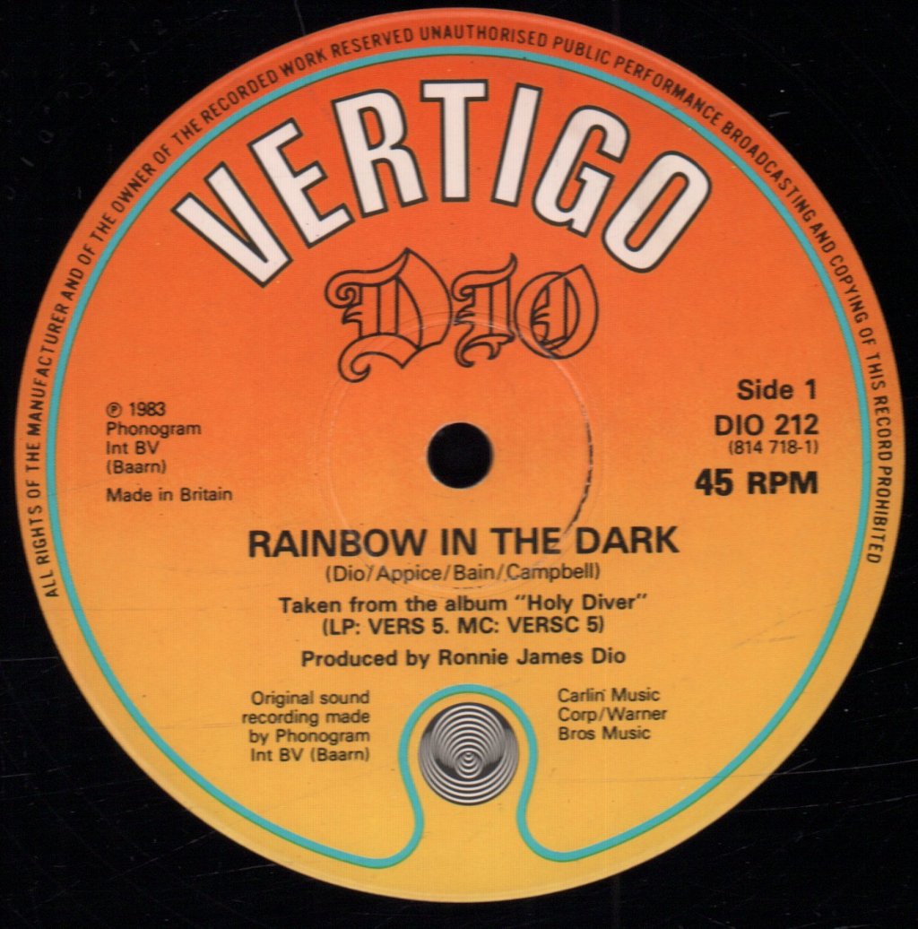 Dio - Rainbow In The Dark - 12 Inch