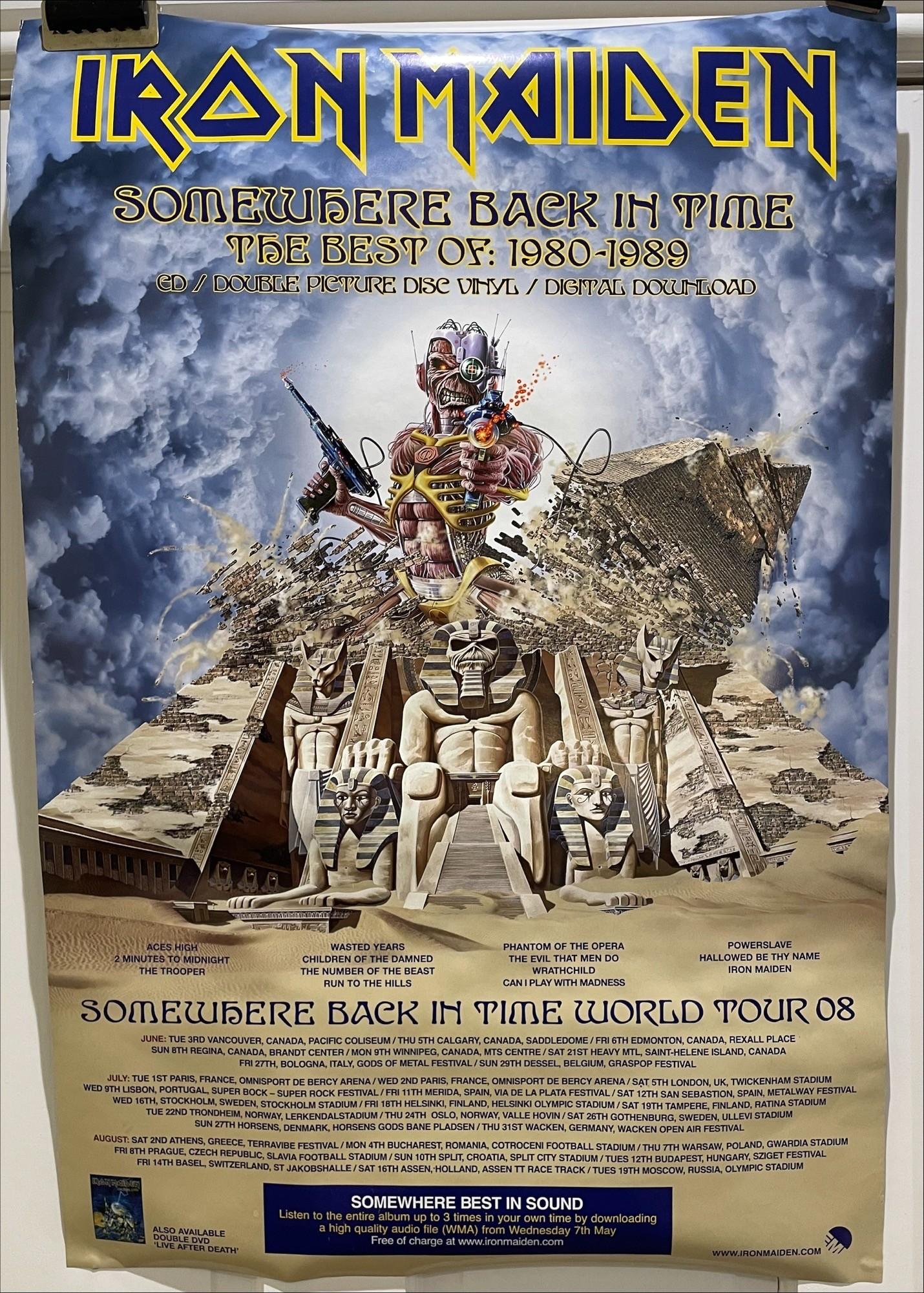 Iron Maiden - somewhere back in time world tour 08 - Poster