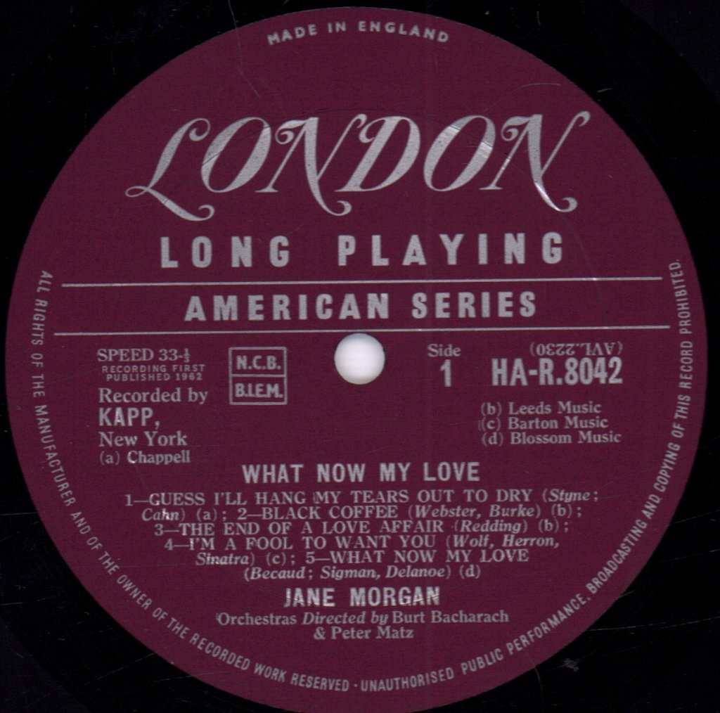 Jane Morgan - What Now My Love? - Lp
