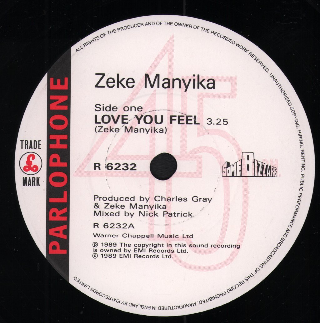 Zeke Manyika - Love You Feel - 7 Inch