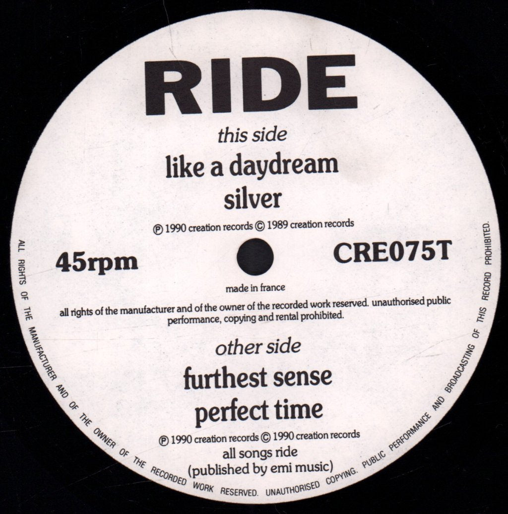 Ride - Like A Daydream - 12 Inch