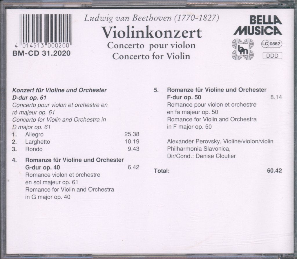 Alexander Perovsky, Philharmonia Slavorica - Beethoven - Violinkonzert - Cd