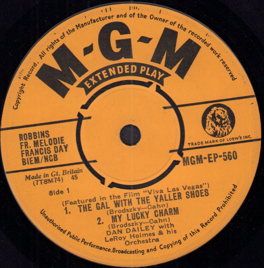 Dan Dailey - Viva Las Vegas - 7 Inch
