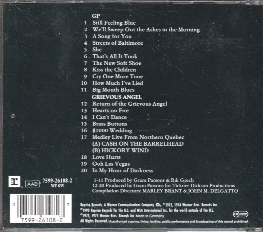 Gram Parsons - GP/Grievous Angel - Cd