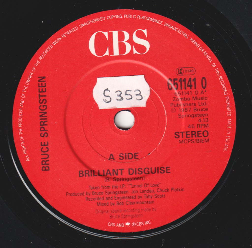 Bruce Springsteen - Brilliant Disguise - 7 Inch