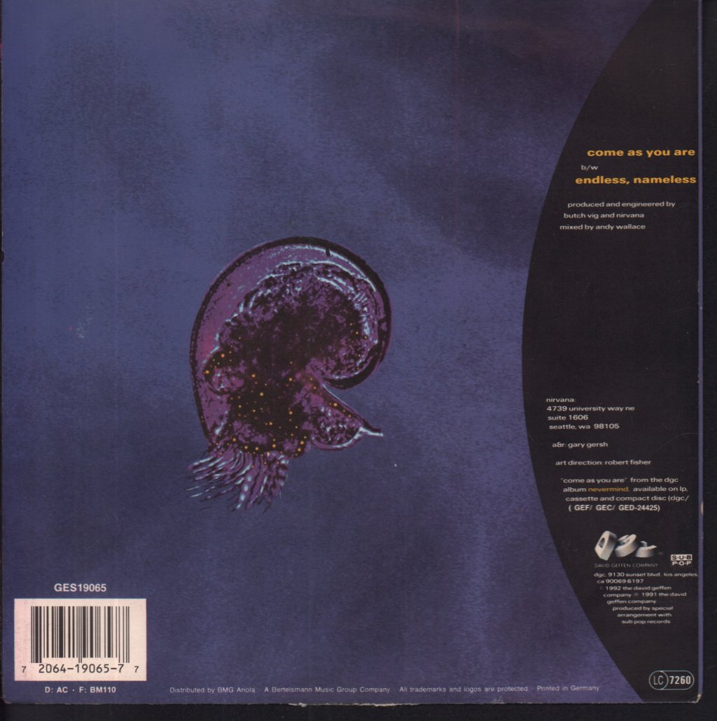 Nirvana - Come As You Are - 7 Inch