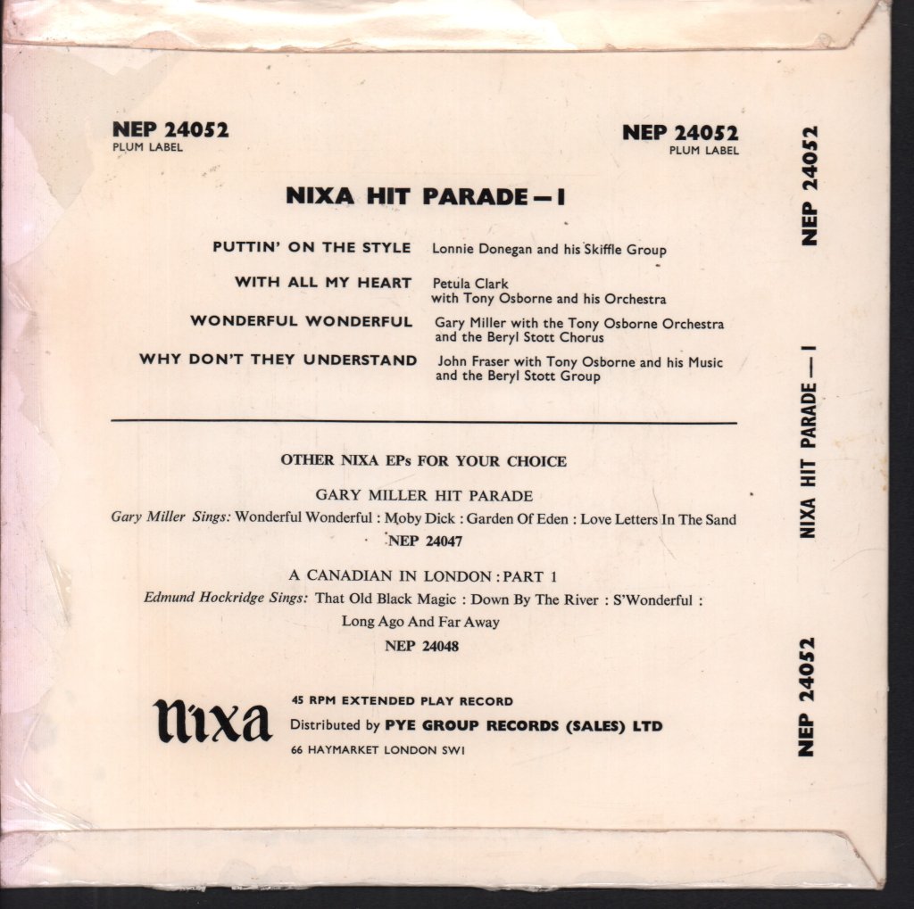 Various Artists - Nixa Hit Parade 1 - 7 Inch
