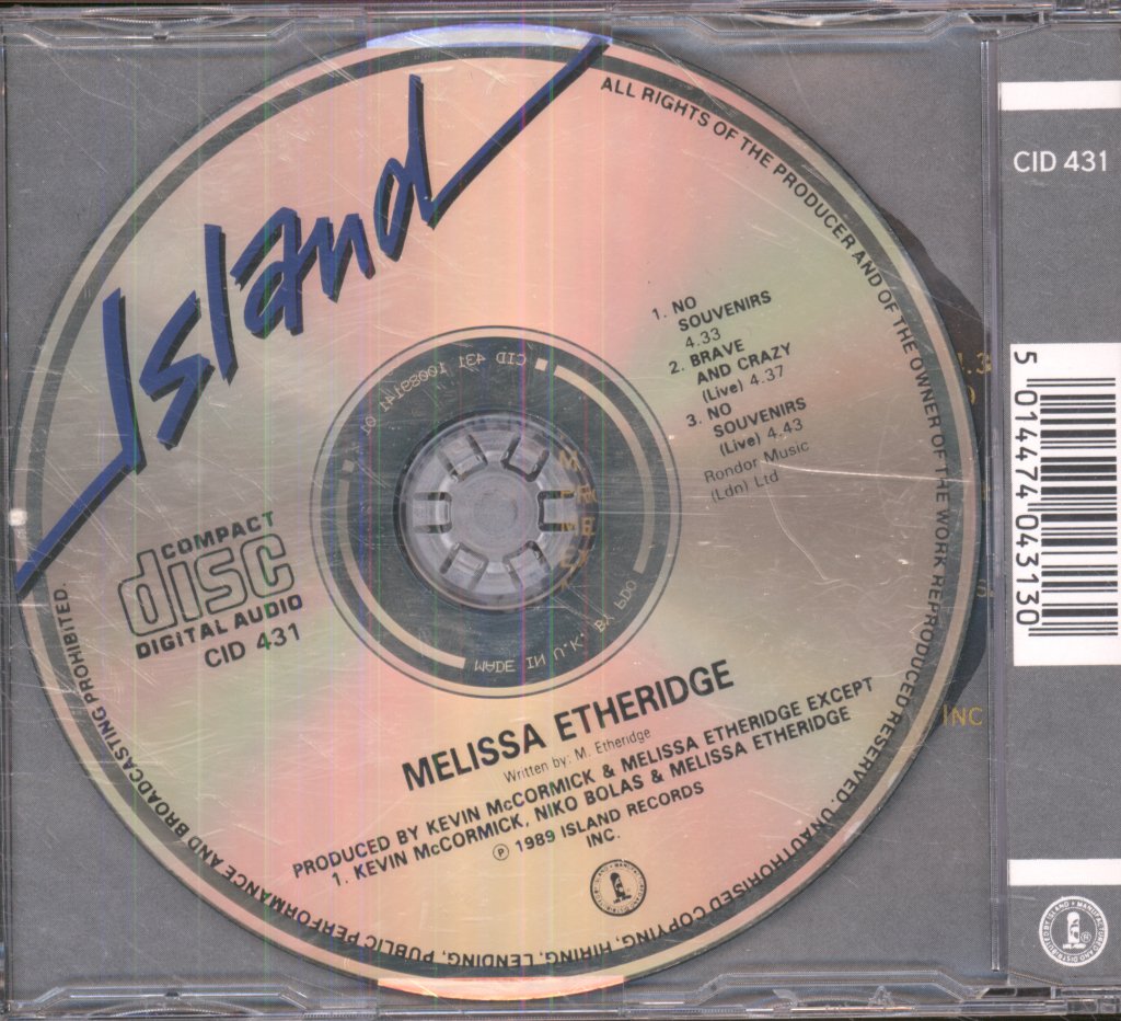 Melissa Etheridge - No Souvenirs - Cd
