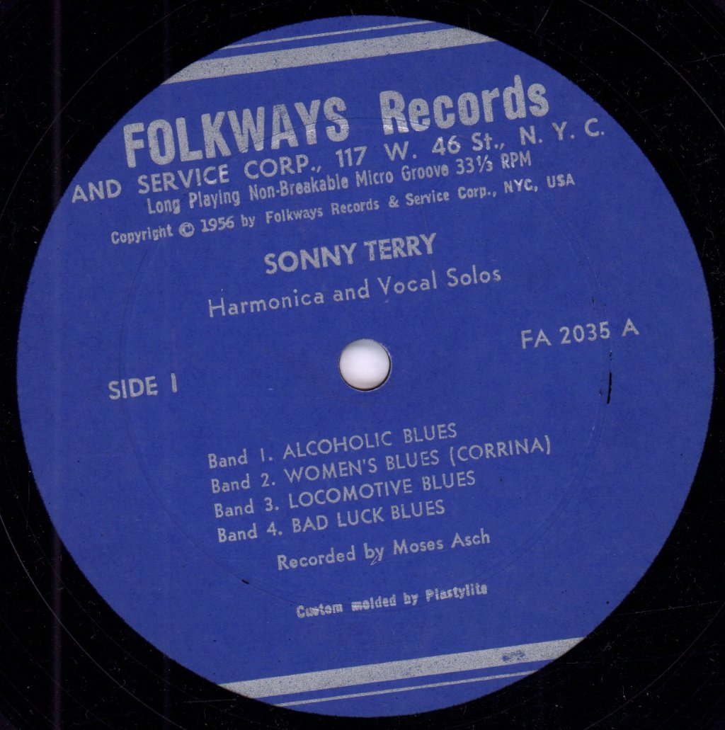 Sonny Terry - Harmonica & Vocal Solos - 10 Inch