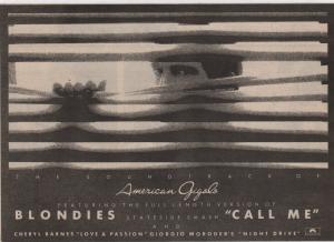 American Gigolo - Soundtrack - Advert