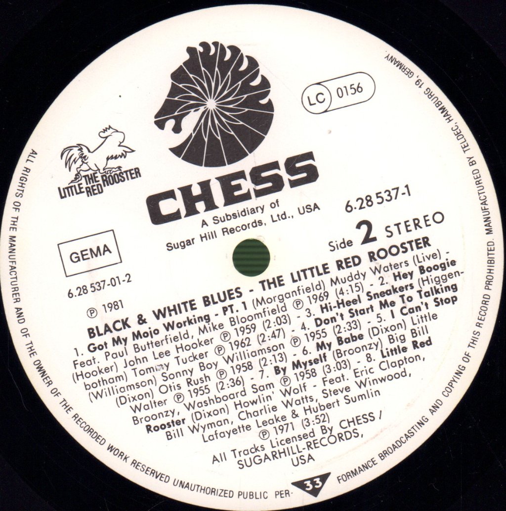 Various Artists - Black And White Blues - The Little Red Rooster - Double Lp