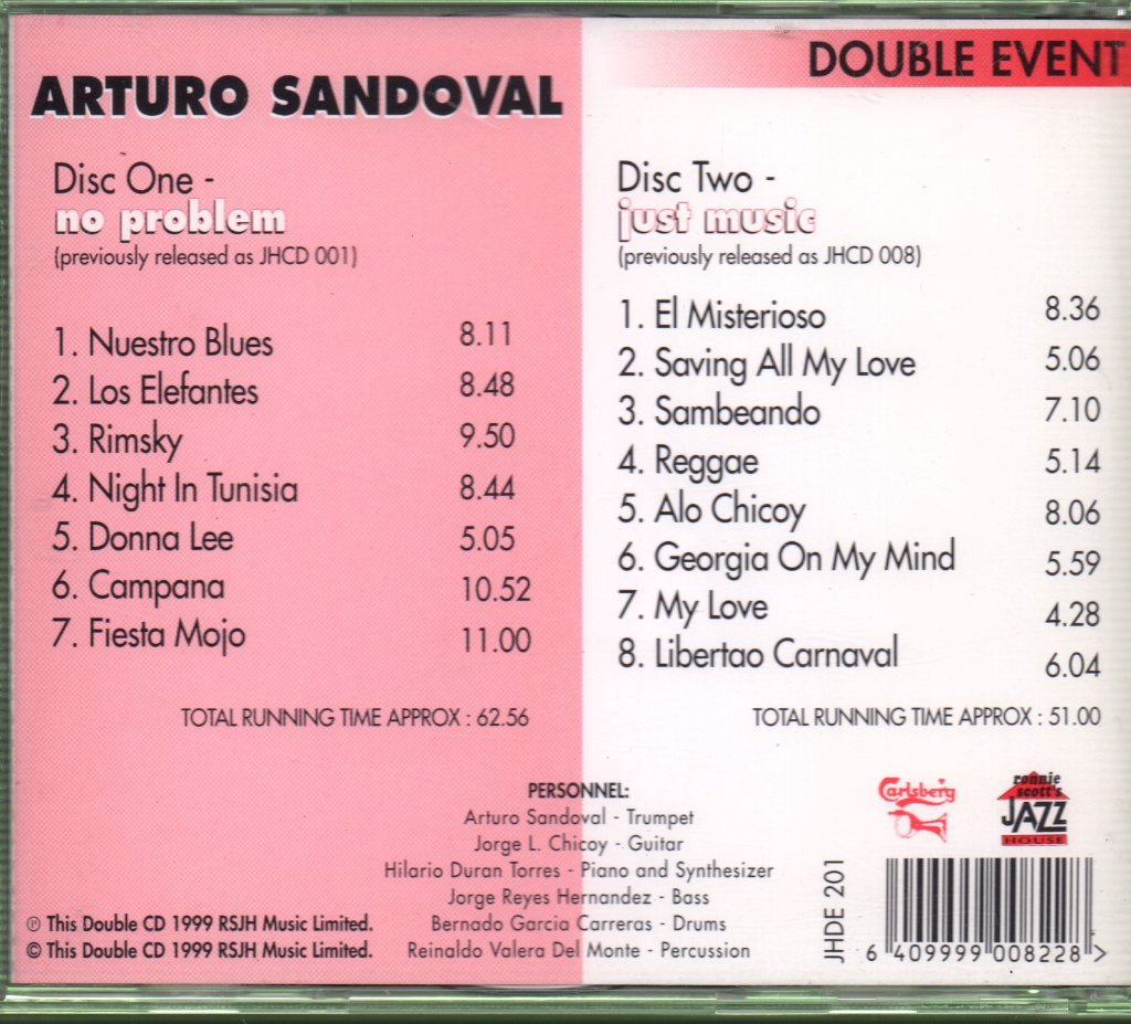 Arturo Sandoval - Double Event. No Problem / Just Music - Double Cd