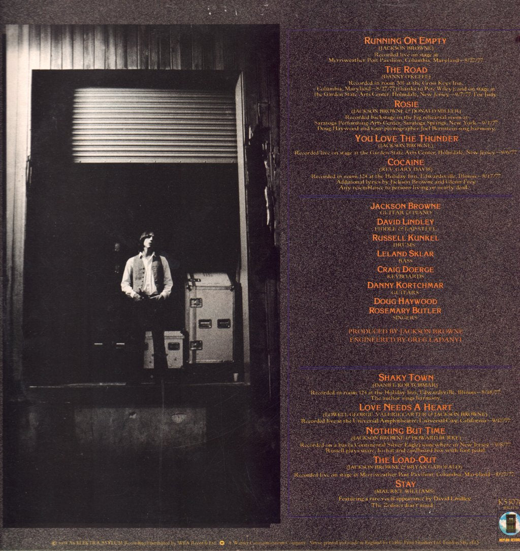 Jackson Browne - Running On Empty - Lp