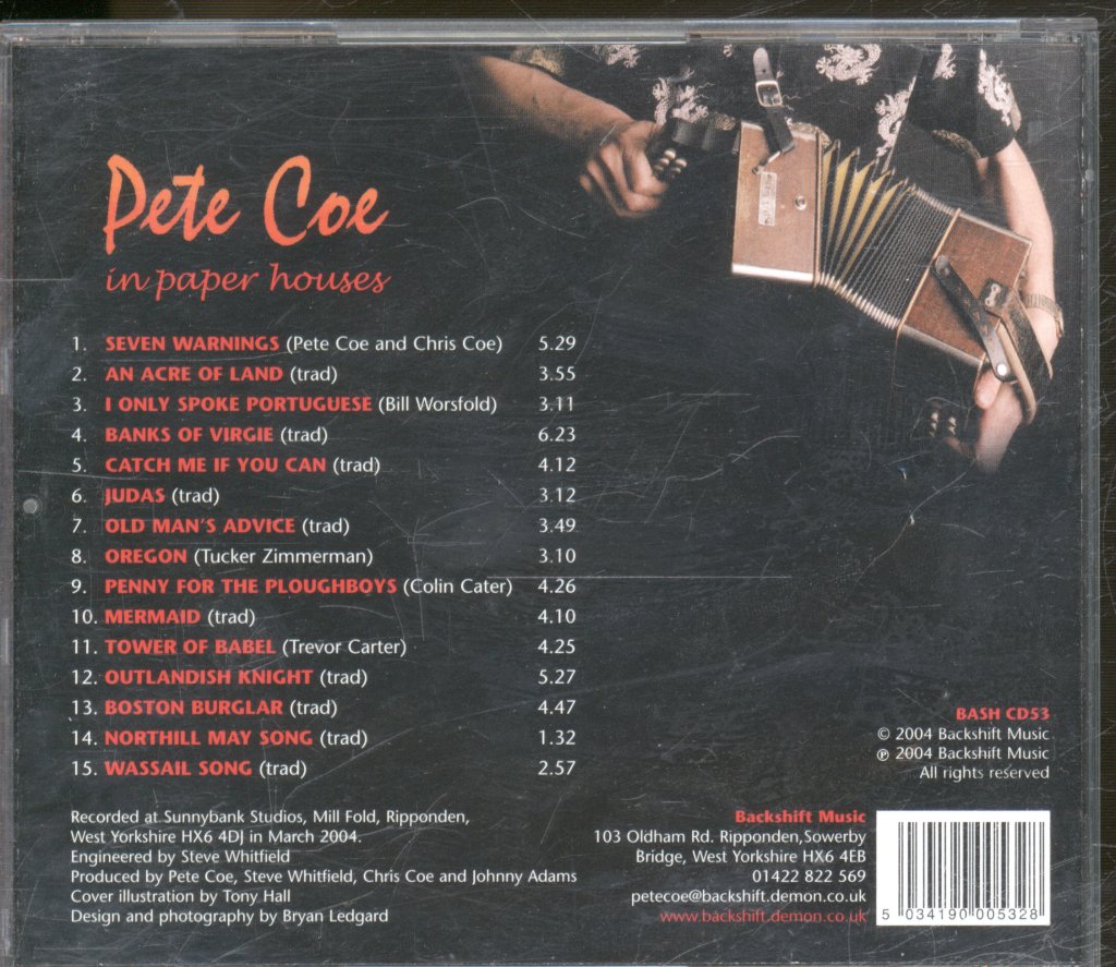 Pete Coe - In Paper Houses - Cd