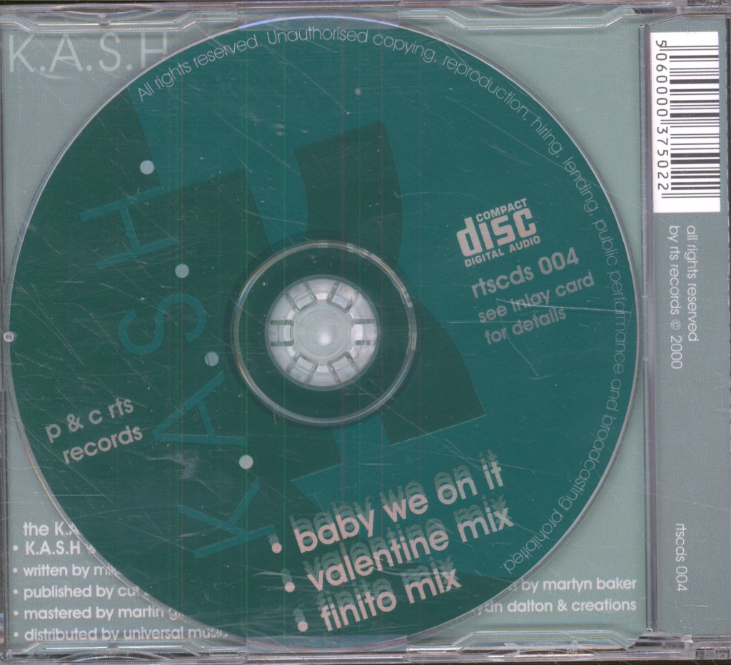 K.A.S.H - Baby We On It - Cd
