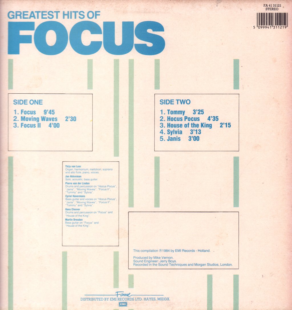 Focus - Greatest Hits Of Focus - Lp