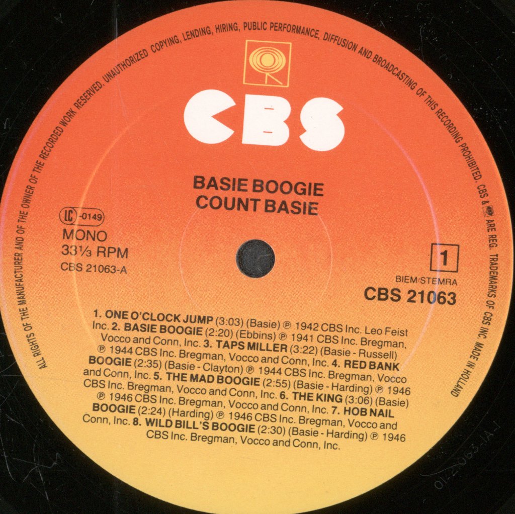 Count Basie - Basie Boogie - Lp
