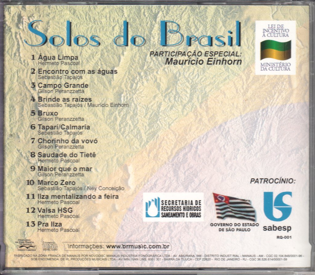 Hermeto Pascoal, Sebastiao Tapajos, Gilson Peranzzetta - Solos Do Brasil - Cd