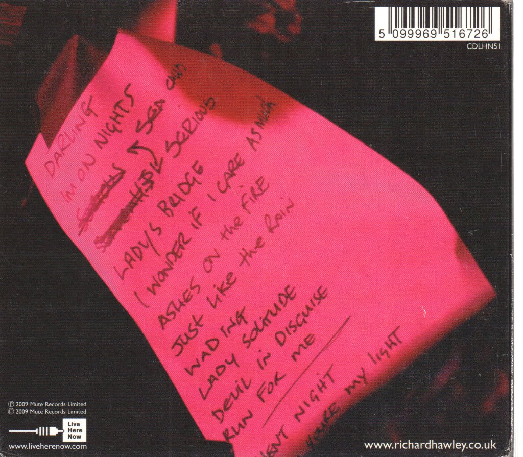 Richard Hawley - Recorded Live 5th December At The Devil's Arse - Cd
