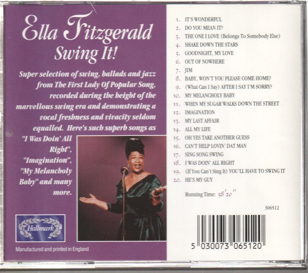 Ella Fitzgerald - Swing It! - Cd