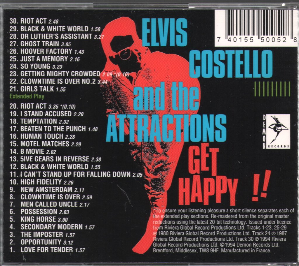Elvis Costello & The Attractions - Get Happy!! - Cd