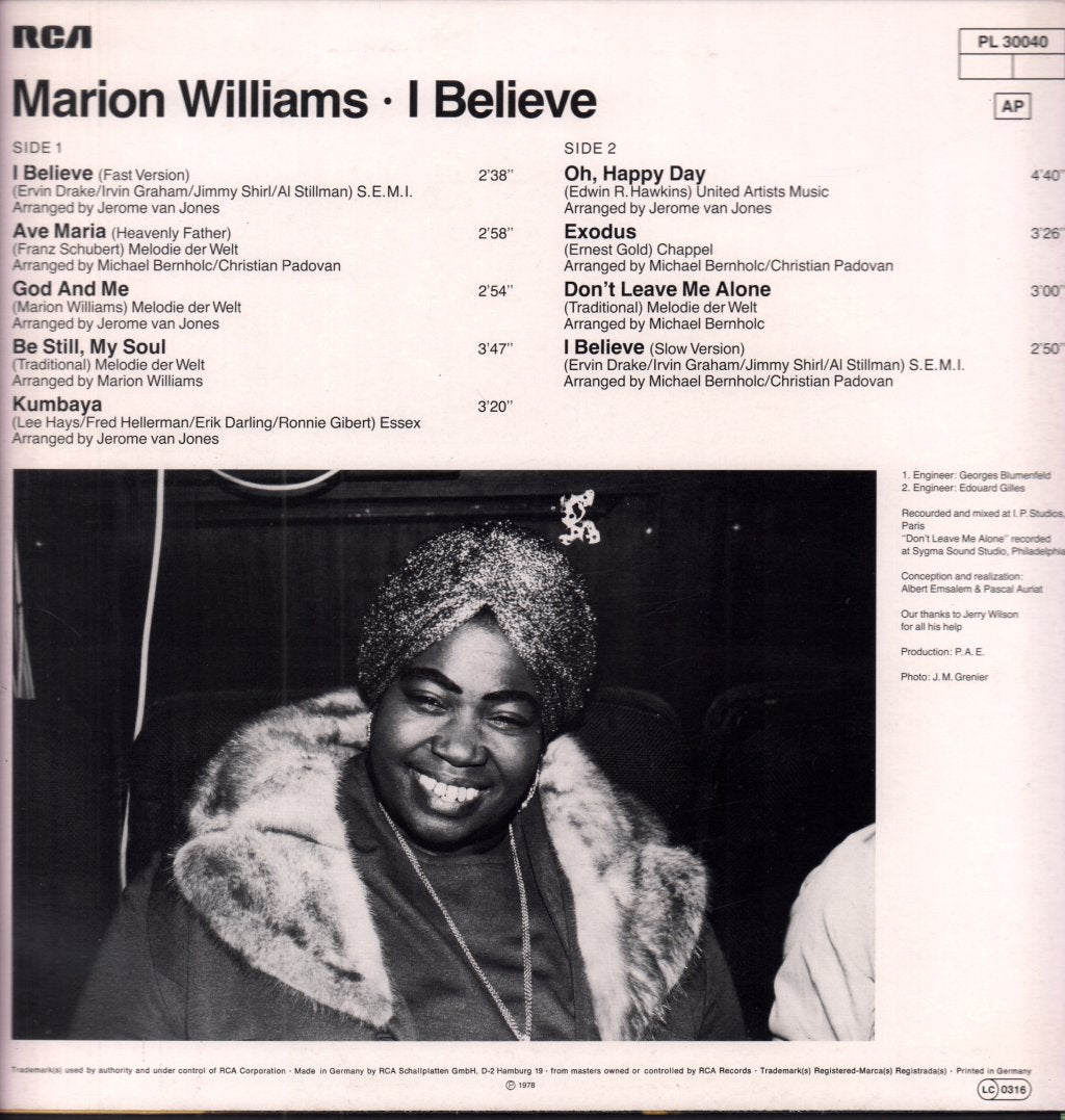 Marion Williams - I Believe - Lp