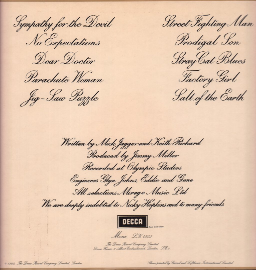 Rolling Stones - Beggars Banquet - Lp