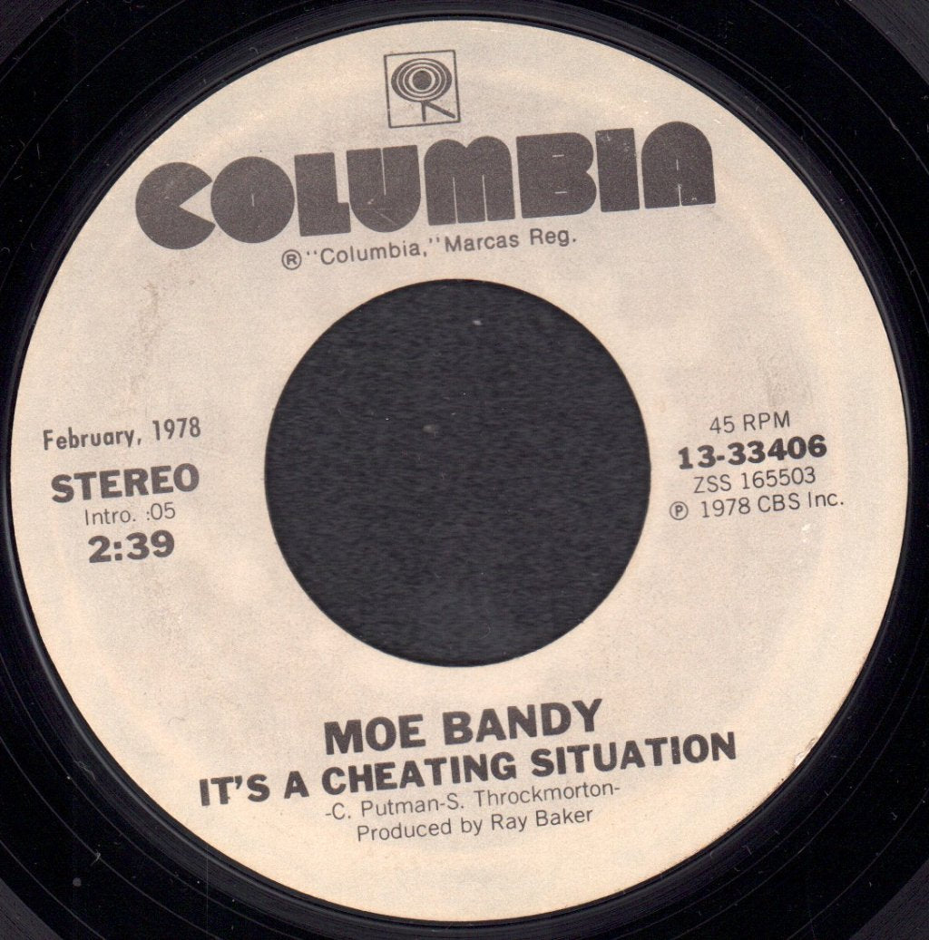 Moe Bandy - It's A Cheating Situation - 7 Inch