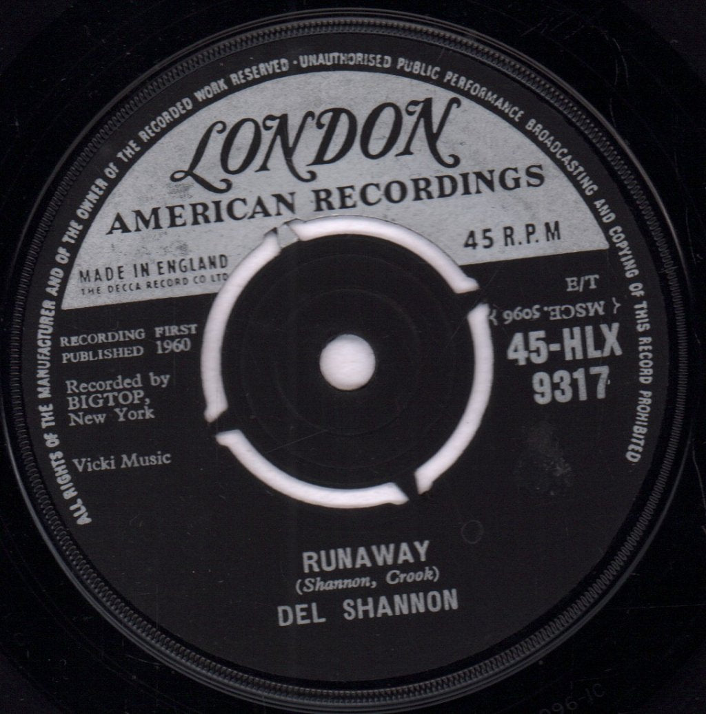 Del Shannon - Runaway - 7 Inch