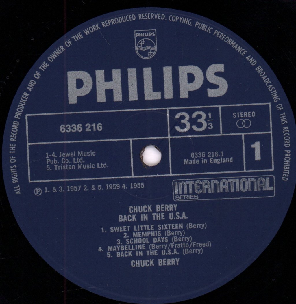 Chuck Berry - Back In The USA - Lp