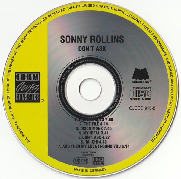 Sonny Rollins - Don't Ask - Cd