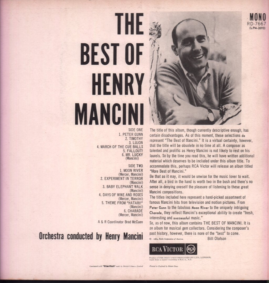 Henry Mancini - Best Of - Lp