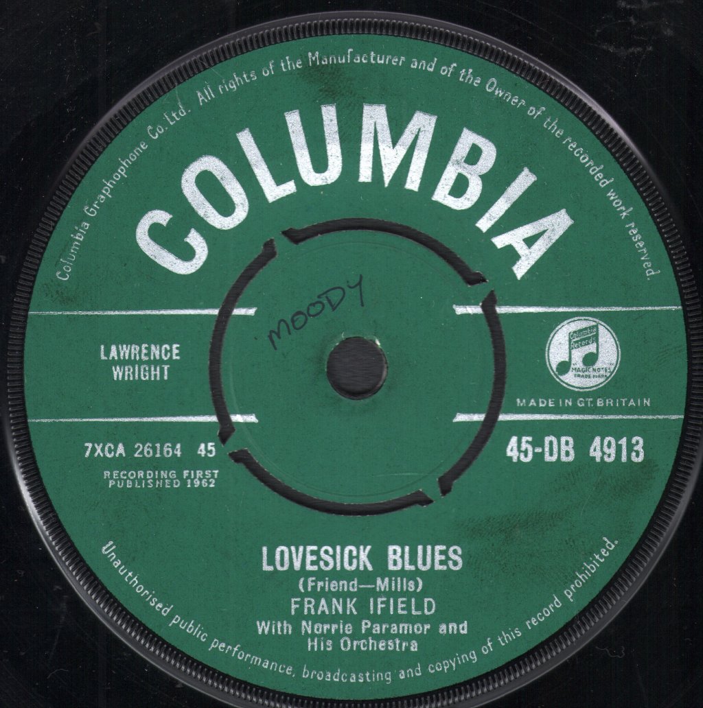 Frank Ifield - Lovesick Blues - 7 Inch