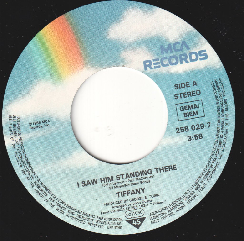 Tiffany (80'S Artist) - I Saw Him Standing There - 7 Inch