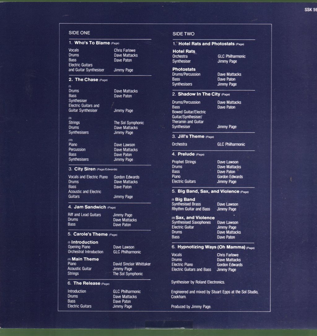 Jimmy Page - Death Wish II (The Original Soundtrack) - Lp