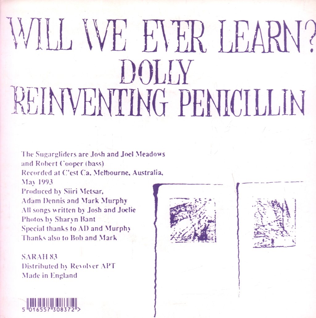 Sugargliders - Will We Ever Learn - 7 Inch