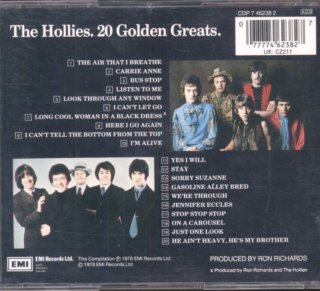 Hollies - 20 Golden Greats - Cd