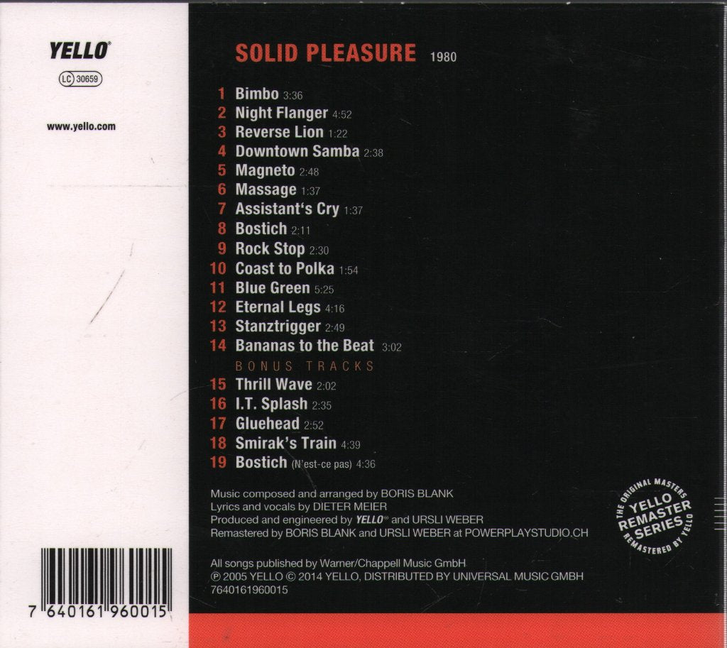 Yello - Solid Pleasure - Cd