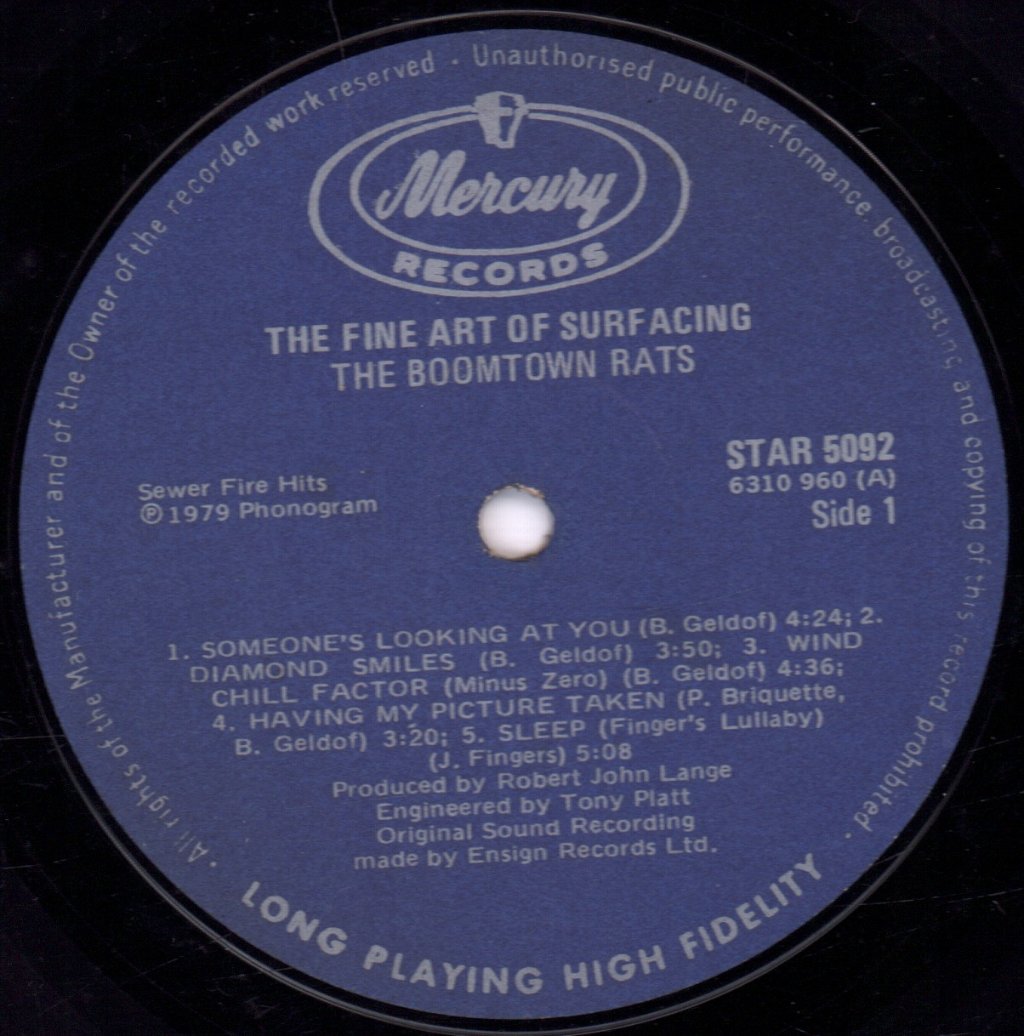 Boomtown Rats - Fine Art Of Surfacing - Lp