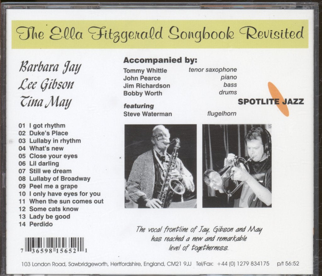 Barbara Jay, Lee Gibson, Tina May - Ella Fitzgerald Songbook Revisted - Cd