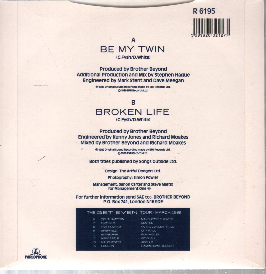 Brother Beyond - Be My Twin - 7 Inch