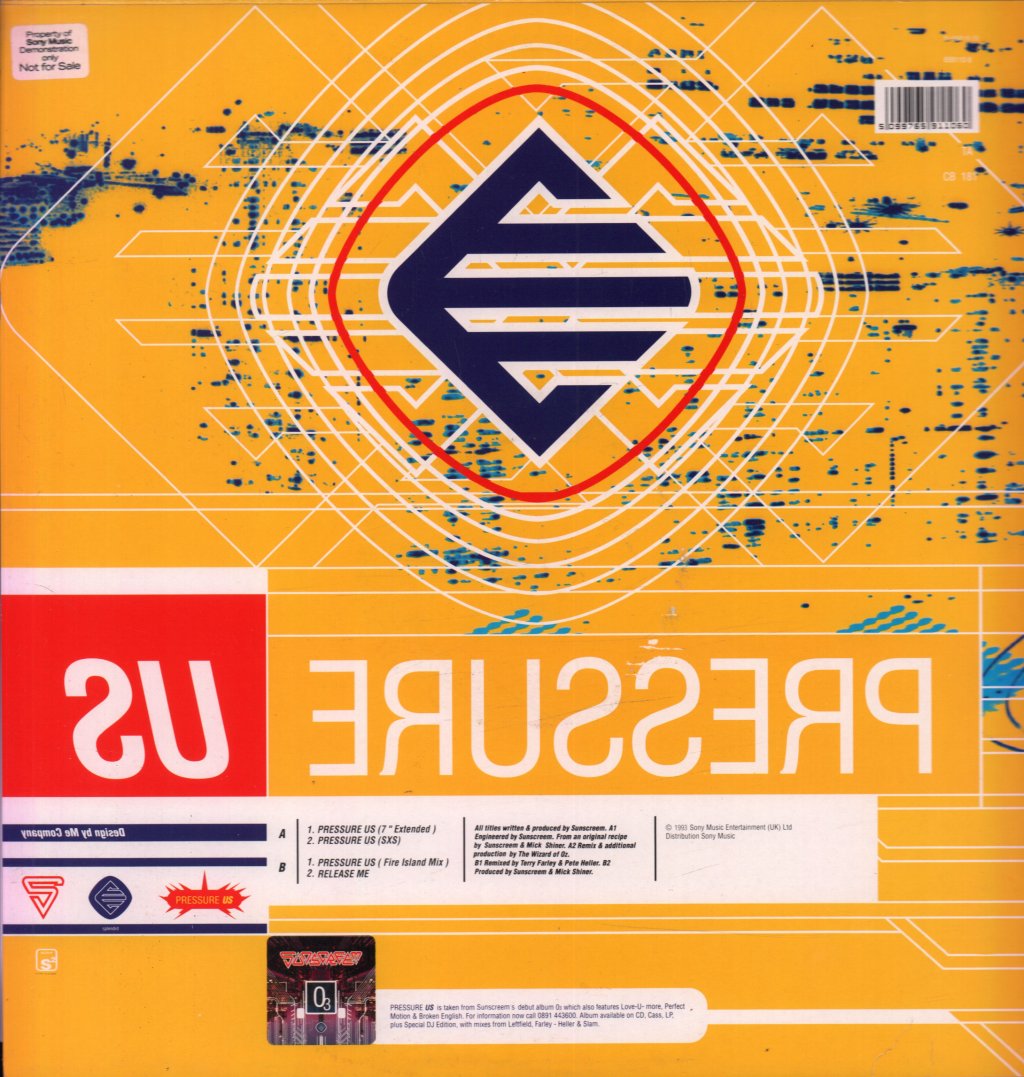Sunscreem - Pressure Us - 12 Inch